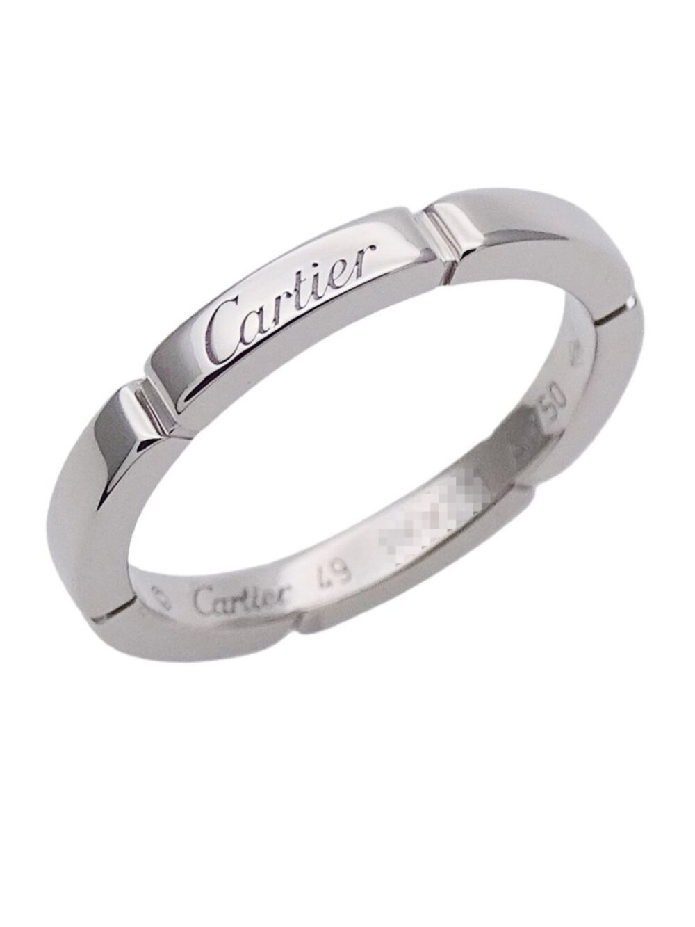 Cartier Ring 750 White Gold Maillon Panthere 49 Simple